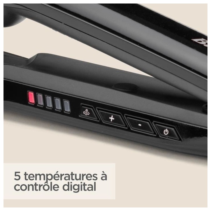 Lisseur Babyliss ST496E - Lisseur vapeur Steam Shine