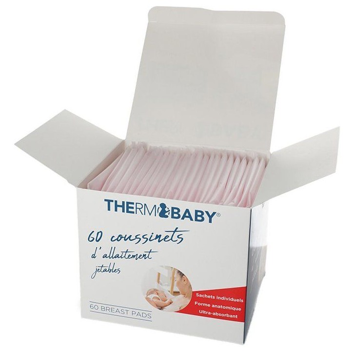 Boîte de 60 coussinets d'allaitement jetables - THERMOBABY Boîte de 60 coussinets d'allaitement jetables - THERMOBABY