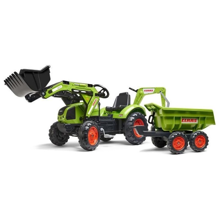 Tractopelle a pédales Claas - FALK - Volant directionnel, Selle pivotante & Excavatrice remorque - Fabriqué en France - Des 3 Tractopelle a pédales Claas - FALK - Volant directionnel, Selle pivotante & Excavatrice remorque - Fabriqué en France - Des 3