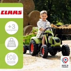 Tractopelle a pédales Claas - FALK - Volant directionnel, Selle pivot