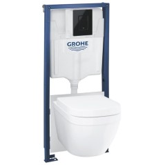 Pack Bâti support 5 en 1 - GROHE - Blanc - Céramique - Cuvette + aba