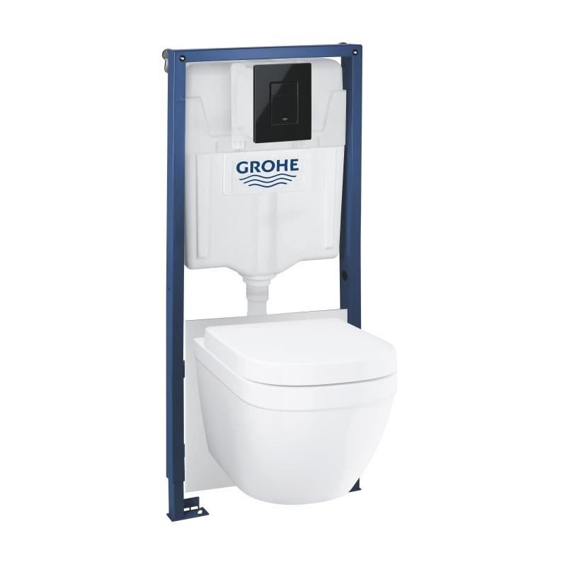 Pack Bâti support 5 en 1 - GROHE - Blanc - Céramique - Cuvette + aba