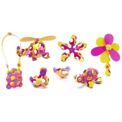 Crew Pack CLIXO - Rose/Jaune - GIPSY TOYS - Jeu de Construction magné