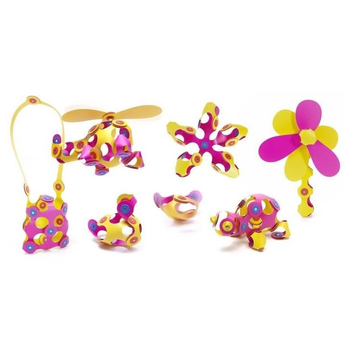 Crew Pack CLIXO - Rose/Jaune - GIPSY TOYS - Jeu de Construction magnétique, Flexible, Durable et imaginatif - 30 pieces - Des 4 Crew Pack CLIXO - Rose/Jaune - GIPSY TOYS - Jeu de Construction magnétique, Flexible, Durable et imaginatif - 30 pieces - Des 4