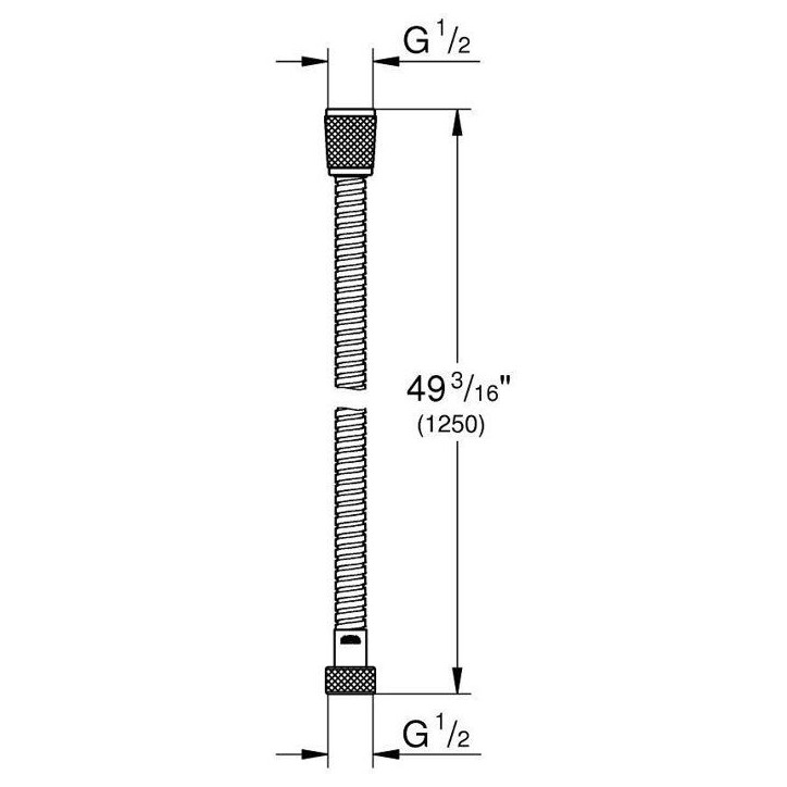 Flexible de douche - GROHE - 22106000 - 1,25 m - VitalioFlex - Métal Long-Life