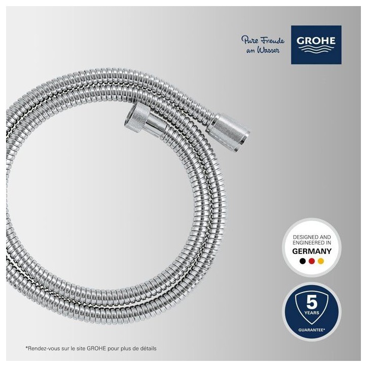 Flexible de douche - GROHE - 22106000 - 1,25 m - VitalioFlex - Métal Long-Life