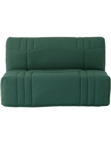 Banquette BZ DREAM - Tissu 100% Coton vert foret - Couchage 140x190 cm - Confort moelleux
