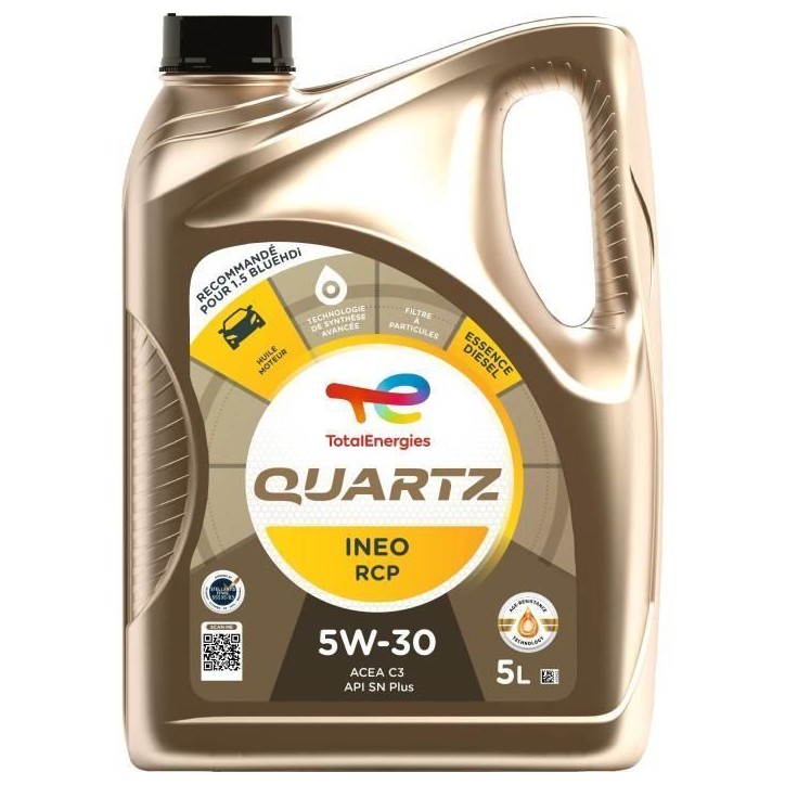 Huile moteur - TOTALENERGIES - Quartz Ineo RCP 5W-30 - 5L Huile moteur - TOTALENERGIES - Quartz Ineo RCP 5W-30 - 5L