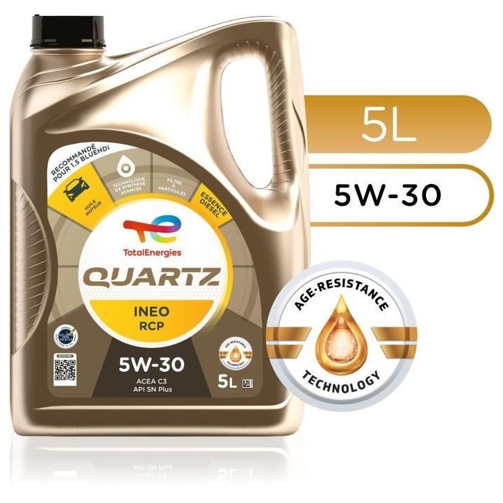 Huile moteur - TOTALENERGIES - Quartz Ineo RCP 5W-30 - 5L Huile moteur - TOTALENERGIES - Quartz Ineo RCP 5W-30 - 5L