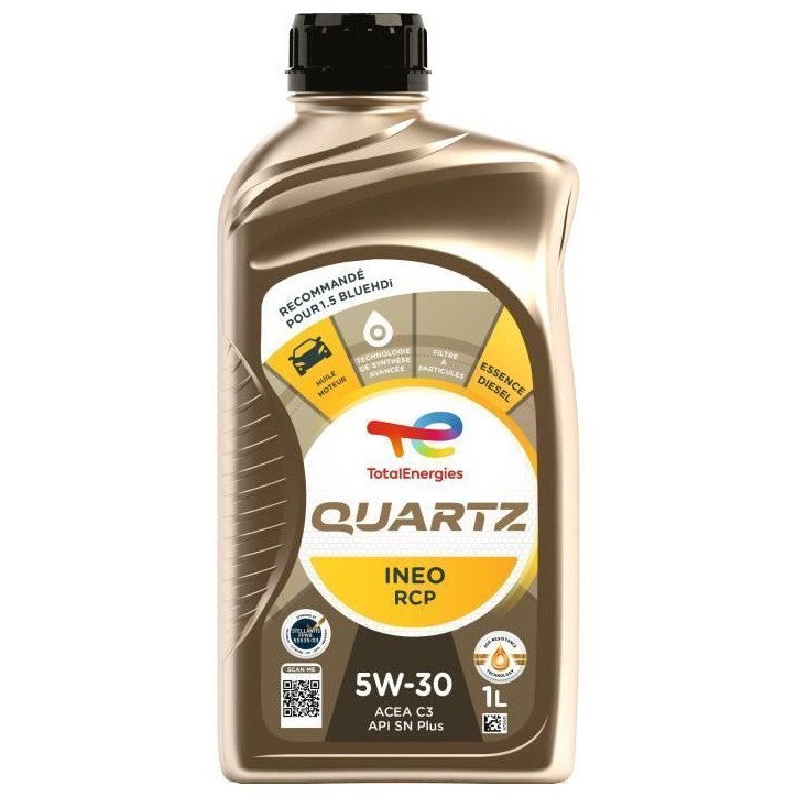 Huile moteur - TOTALENERGIES - Quartz Ineo RCP 5W-30 - 1L Huile moteur - TOTALENERGIES - Quartz Ineo RCP 5W-30 - 1L