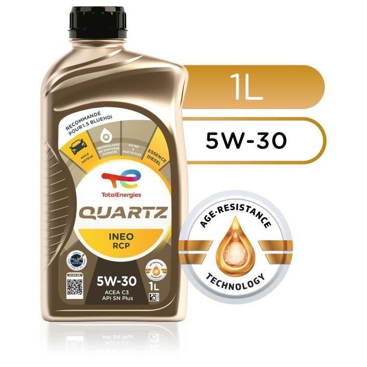 Huile moteur - TOTALENERGIES - Quartz Ineo RCP 5W-30 - 1L Huile moteur - TOTALENERGIES - Quartz Ineo RCP 5W-30 - 1L