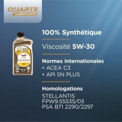 Huile moteur - TOTALENERGIES - Quartz Ineo RCP 5W-30 - 1L