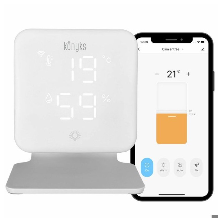 Thermostat Wi-Fi - KONYKS - Climpac - Pour pompes a chaleur et climatiseurs