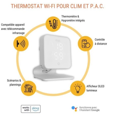 Thermostat Wi-Fi - KONYKS - Climpac - Pour pompes a chaleur et climatiseurs