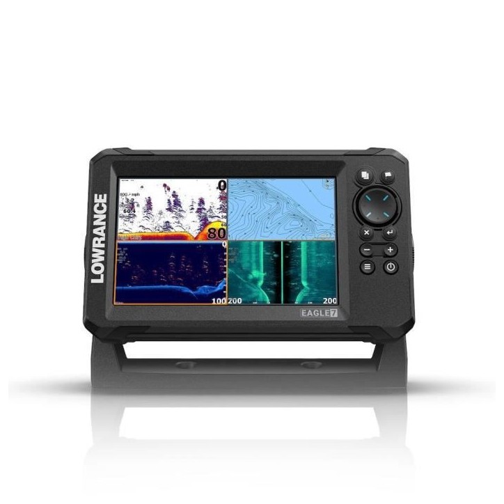 Combiné GPS sondeur - LOWRANCE - Eagle 7 - Sonde TripleShot HD - Écran IPS - Résistance IPX7