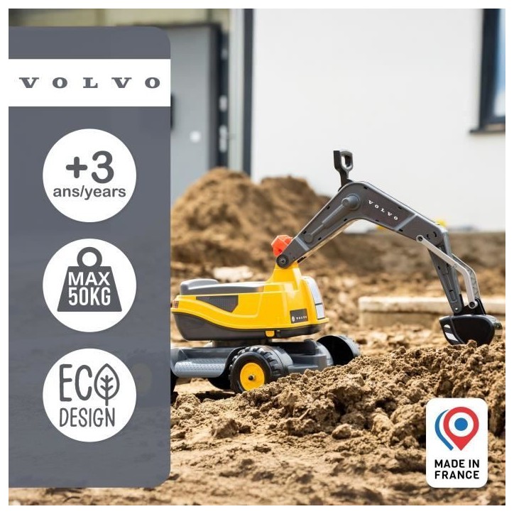 Pelleteuse Volvo - FALK - Cabine rotative a 360° - Excavatrice articulée et assise ouvrante - 100% Fabriqué en France - Des 3 Pelleteuse Volvo - FALK - Cabine rotative a 360° - Excavatrice articulée et assise ouvrante - 100% Fabriqué en France - Des 3