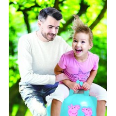 Balle sauteuse Gonflable - Lexibook - Peppa Pig - Pompe Manuelle Incluse - Plastique sécurisé et résistant - Bleu