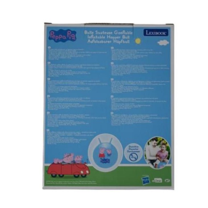 Balle sauteuse Gonflable - Lexibook - Peppa Pig - Pompe Manuelle Incluse - Plastique sécurisé et résistant - Bleu Balle sauteuse Gonflable - Lexibook - Peppa Pig - Pompe Manuelle Incluse - Plastique sécurisé et résistant - Bleu