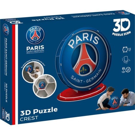 Puzzle 3D - MEGABLEU - Écusson Paris Saint Germain - 19 pieces - Des
