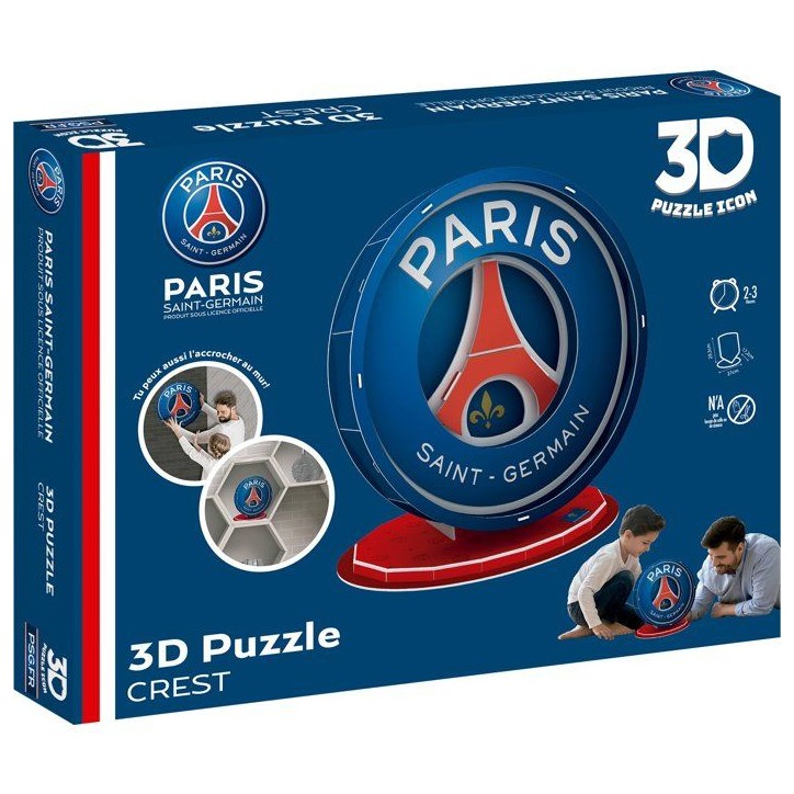 Puzzle 3D - MEGABLEU - Écusson Paris Saint Germain - 19 pieces - Des 7 ans Puzzle 3D - MEGABLEU - Écusson Paris Saint Germain - 19 pieces - Des 7 ans