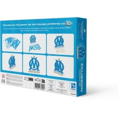 Puzzle 3D - MEGABLEU - Écusson Olympique de Marseille - 40 pieces - D