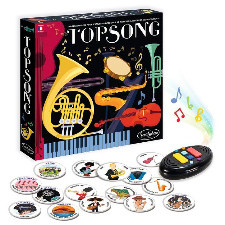 Eveil sensoriel - SENTOSPHERE - Topsong - Reconnaître les grands airs de musique classique - 46 instruments de musique - Des 8 Eveil sensoriel - SENTOSPHERE - Topsong - Reconnaître les grands airs de musique classique - 46 instruments de musique - Des 8