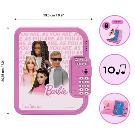 Journal intime électronique avec coffre-fort Barbie