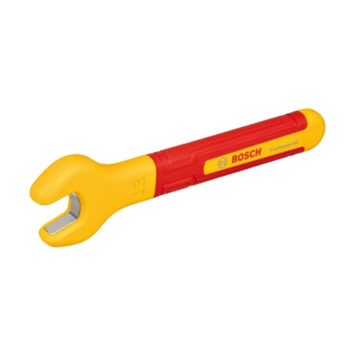 Clé plate VDE - BOSCH - 13 mm - Inclinée a 15° - Isolée jusqu'a 1000 V - Ergonomique Clé plate VDE - BOSCH - 13 mm - Inclinée a 15° - Isolée jusqu'a 1000 V - Ergonomique