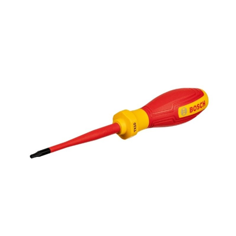 Bosch Professional tournevis VDE plat TX10x75 (certifié jusqu'a 1 000