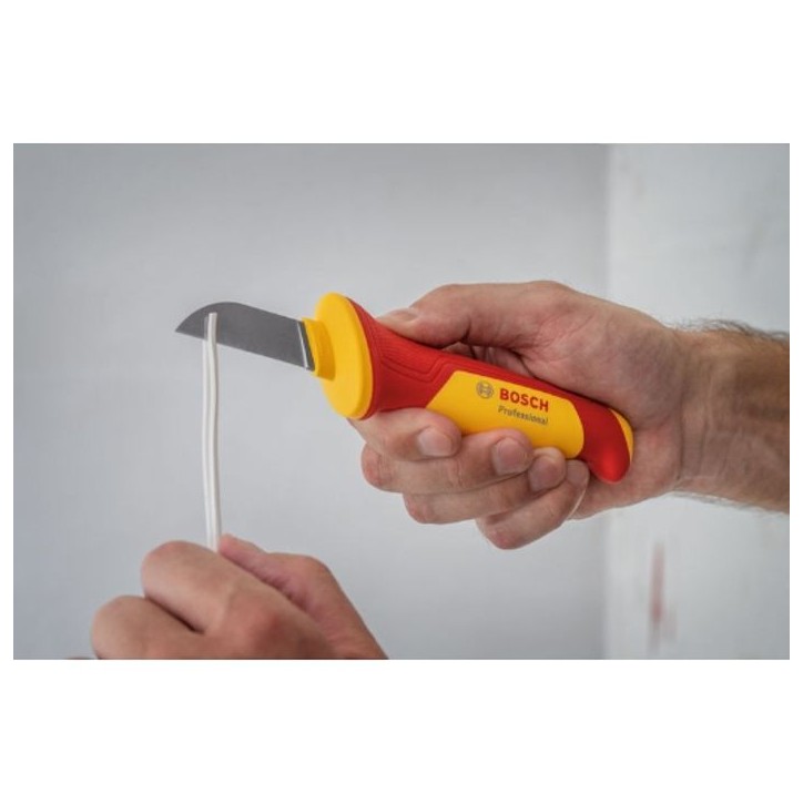 Bosch Professional Couteau a câble a lame droite VDE (en acier S2) Bosch Professional Couteau a câble a lame droite VDE (en acier S2)