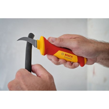 Couteau a dénuder - BOSCH - VDE - Lame en acier S2 - Isolé jusqu'a 1000 volts - Ergonomique