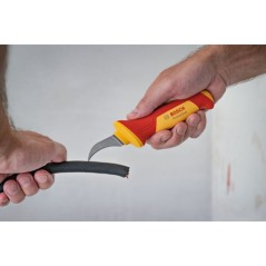 Couteau a dénuder - BOSCH - VDE - Lame en acier S2 - Isolé jusqu'a 1