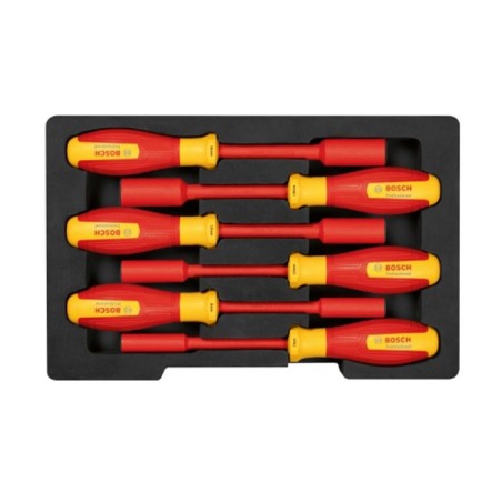 Set de clés a douilles VDE - BOSCH - 6 pieces - 7-14 mm - Certifié j