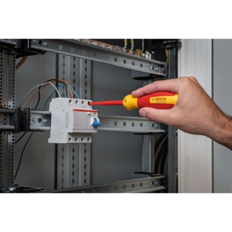 Tournevis VDE - BOSCH - TX25x100 - Isolé jusqu'a 1000 V - Élastomere thermoplastique - Antidérapant