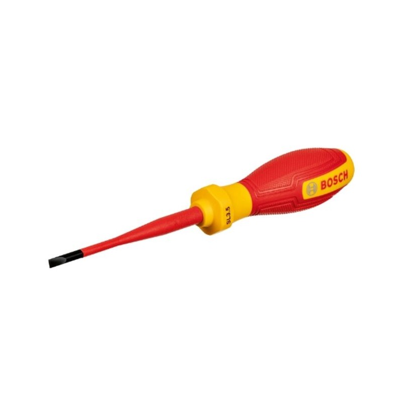 Tournevis VDE - BOSCH - SL3,5x75 - Isolé jusqu'a 1000V - Manche ergon