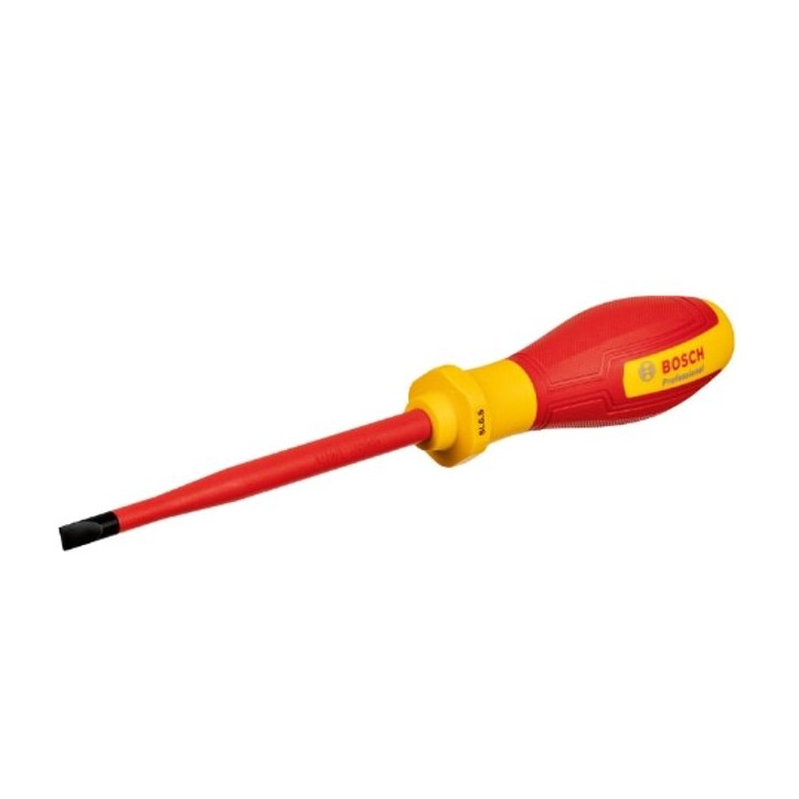 Bosch Professional tournevis VDE plat 6,5x125 (certifié jusqu'a 1 000 V, isolé avec un élastomere thermoplastique (TPE)) Bosch Professional tournevis VDE plat 6,5x125 (certifié jusqu'a 1 000 V, isolé avec un élastomere thermoplastique (TPE))