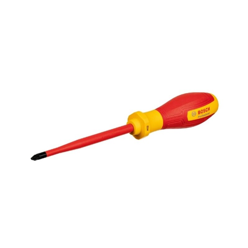 Bosch Professional tournevis VDE plat PZ2x125 (certifié jusqu'a 1 000