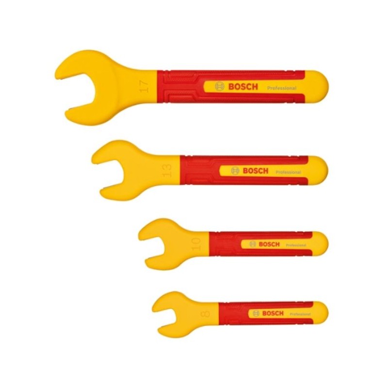 Bosch Professional set de clés plates VDE (avec 4 clés plates : 8 mm