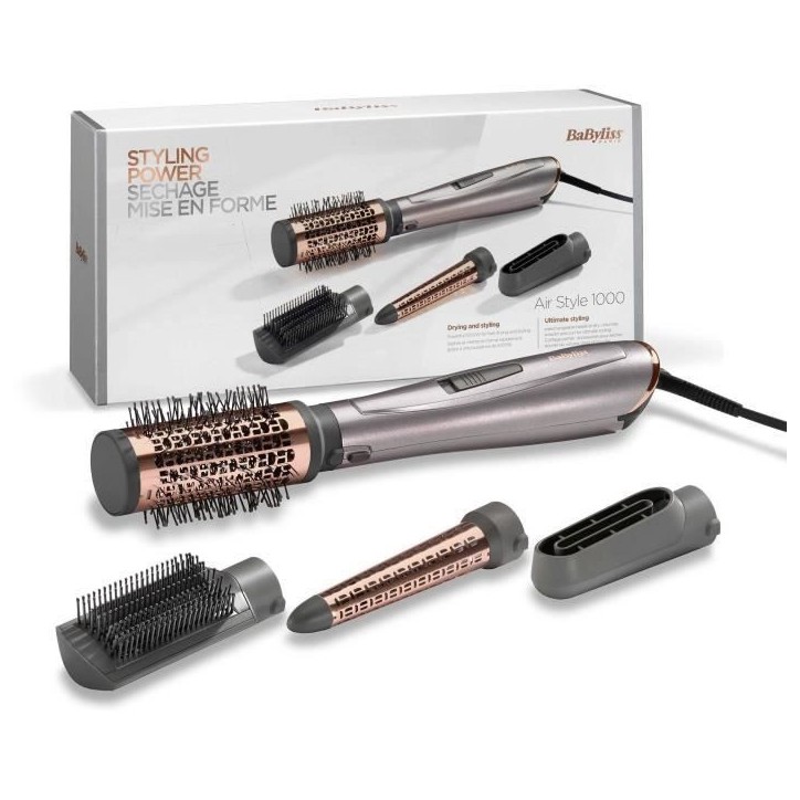 Brosse soufflante - BaByliss - AS136E Air Style 1000 - Pour secher, mettre en forme et boucler