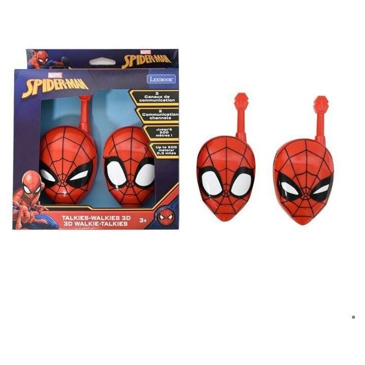 Talkies-walkies - LEXIBOOK - Spiderman 3D - Portée 200m - Design ergonomique - 2 canaux Talkies-walkies - LEXIBOOK - Spiderman 3D - Portée 200m - Design ergonomique - 2 canaux
