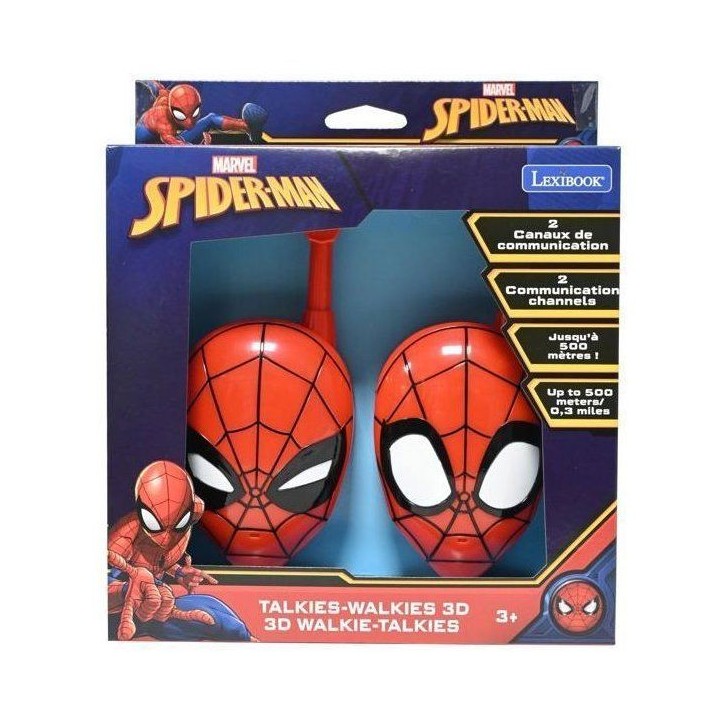 Talkies-walkies - LEXIBOOK - Spiderman 3D - Portée 200m - Design ergonomique - 2 canaux Talkies-walkies - LEXIBOOK - Spiderman 3D - Portée 200m - Design ergonomique - 2 canaux