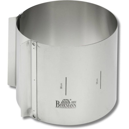 Cercle de pâtisserie - BIRKMANN - EASY BAKING - Acier - Indication de