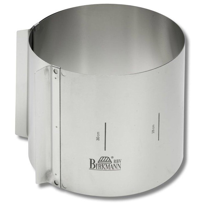 Cercle de pâtisserie - BIRKMANN - EASY BAKING - Acier - Indication de taille - Ø18-35, H 15 cm Cercle de pâtisserie - BIRKMANN - EASY BAKING - Acier - Indication de taille - Ø18-35, H 15 cm