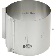 Cercle de pâtisserie - BIRKMANN - EASY BAKING - Acier - Indication de
