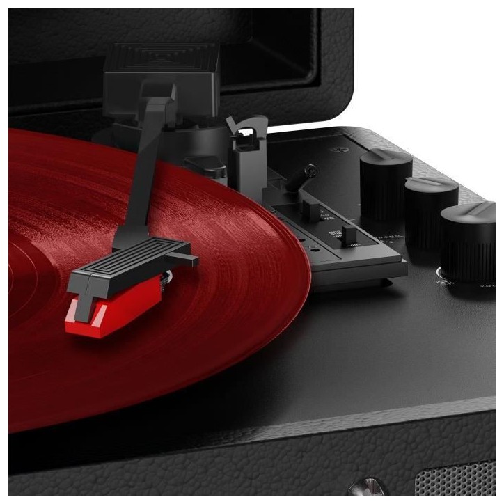 Platine vinyle - MIXX - Revival 55 - Enceintes stéréo intégrées - 3 vitesses - Bluetooth - Sortie RCA - Noir Platine vinyle - MIXX - Revival 55 - Enceintes stéréo intégrées - 3 vitesses - Bluetooth - Sortie RCA - Noir
