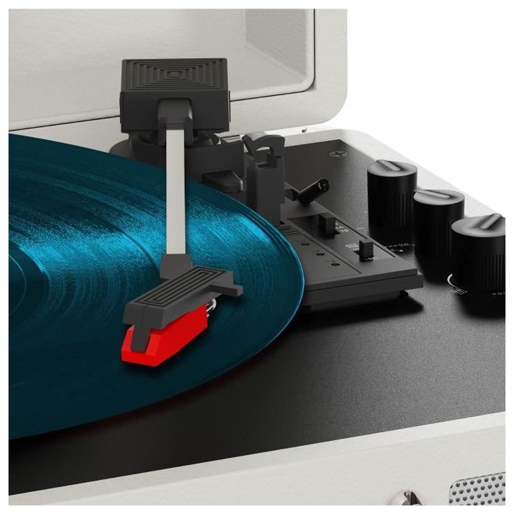 Platine vinyle - MIXX - Revival 55 - Enceintes stéréo intégrées - 3 vitesses - Bluetooth - Sortie RCA - Creme Platine vinyle - MIXX - Revival 55 - Enceintes stéréo intégrées - 3 vitesses - Bluetooth - Sortie RCA - Creme