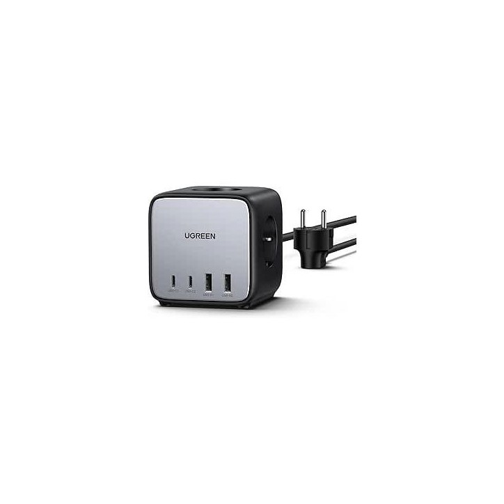 Chargeur rapide de bureau - UGREEN - 65W - Avec prises intégrées - Gris / Noir Chargeur rapide de bureau - UGREEN - 65W - Avec prises intégrées - Gris / Noir