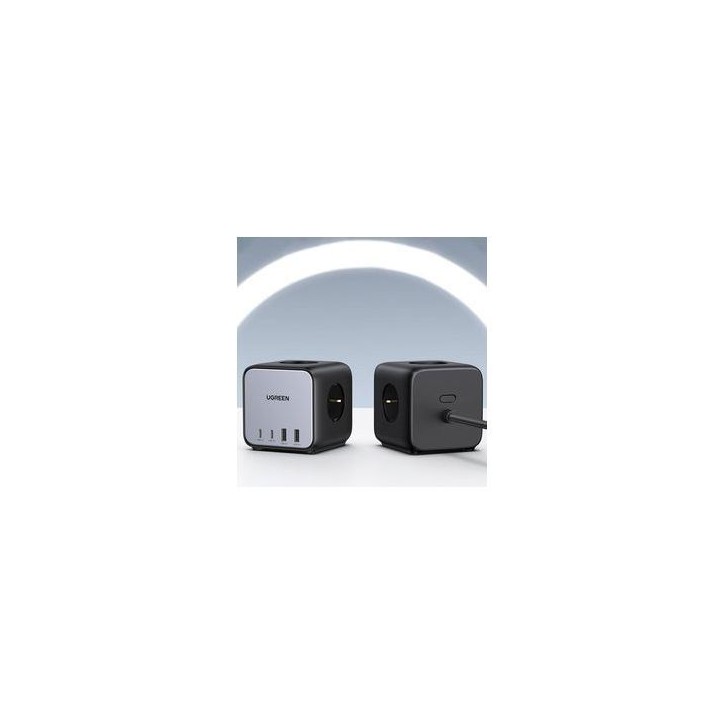 Chargeur rapide de bureau - UGREEN - 65W - Avec prises intégrées - Gris / Noir Chargeur rapide de bureau - UGREEN - 65W - Avec prises intégrées - Gris / Noir