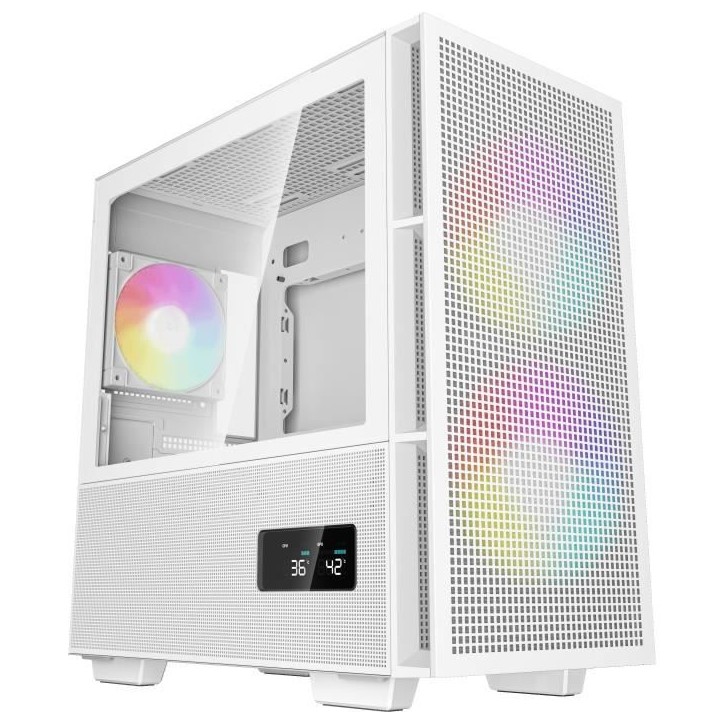 Boitier PC - DEEPCOOL - CH360 Digital - Sans alimentation - Mini tour - Format M-ATX - Blanc