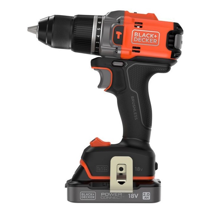 BLACK+DECKER Perceuse Visseuse a Percussion Éco-Responsable 18V Brushless - 2 Batteries 2Ah – En Mallette - BLD683D2XK-QW BLACK+DECKER Perceuse Visseuse a Percussion Éco-Responsable 18V Brushless - 2 Batteries 2Ah – En Mallette - BLD683D2XK-QW